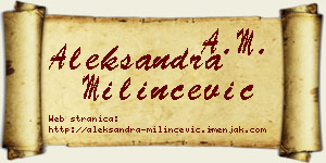 Aleksandra Milinčević vizit kartica